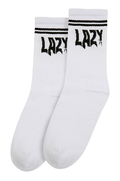 Dogo Unisex Vegan Λευκές Κάλτσες - Lazy Design