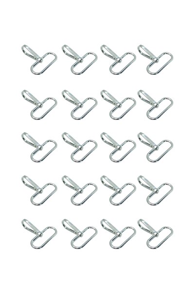 Aklar Malzeme 4cm Oval Spring Hook Hanger (20 Pieces)