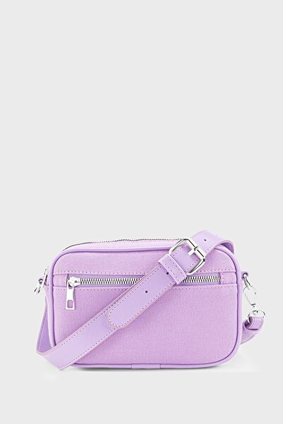 Housebags Kadın Lila Kanvas Çok Cepli Ayarlanabilir Çapraz Askılı Çanta 236