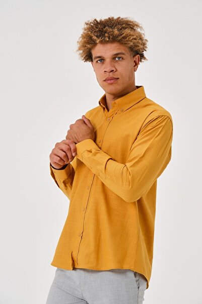 TACOMARK Alexis uzun kol keten gömlek