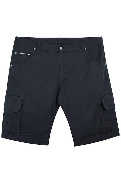marufshop Σορτς Gabardine με τσέπες Cargo Plus Size Dekons Μαύρο