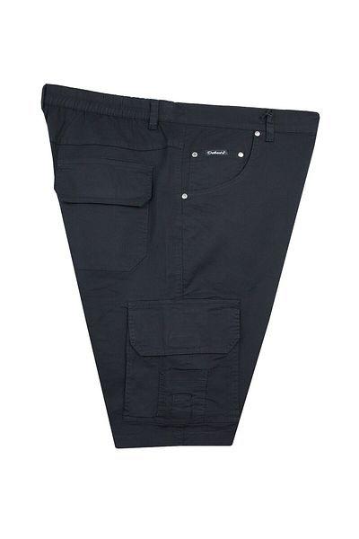 marufshop Σορτς Gabardine με τσέπες Cargo Plus Size Dekons Μαύρο