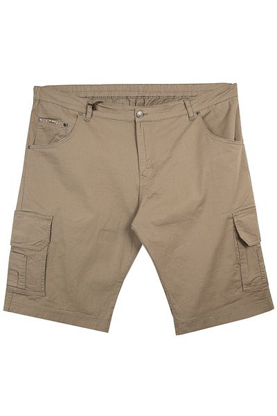 marufshop Σορτς Gabardine μεγάλου μεγέθους Cargo Pocket Dekons Mink