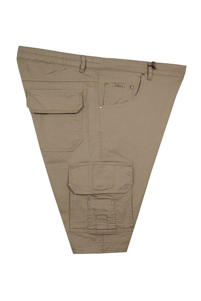 marufshop Σορτς Gabardine μεγάλου μεγέθους Cargo Pocket Dekons Mink