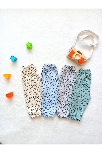 Naunau Baby Combed Cotton Pajama Set of 4 Without Booties