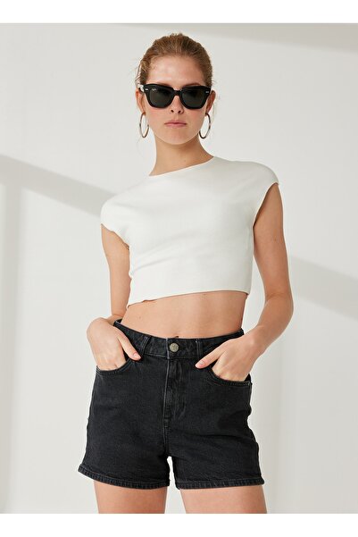 Lee Yüksek Bel Straight Koyu Lacivert Kadın Şort L37CBBB34