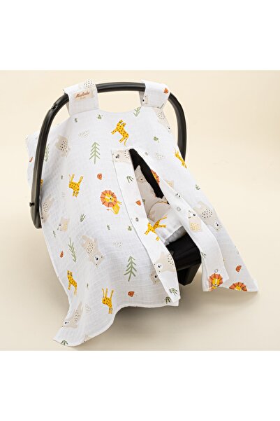 Yunikobaby Tek Katlı Müslin Puset Örtüsü ve Minderi - Aslan