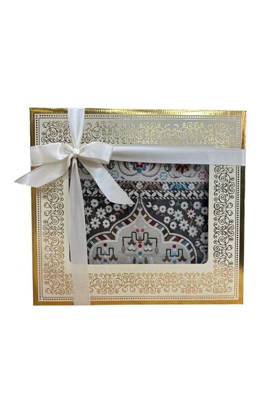 ENSARHAC-UMRE MALZEMELERİ Lüks Şönil Astarlı Özel Saçaklı Çeyizlik Seccade