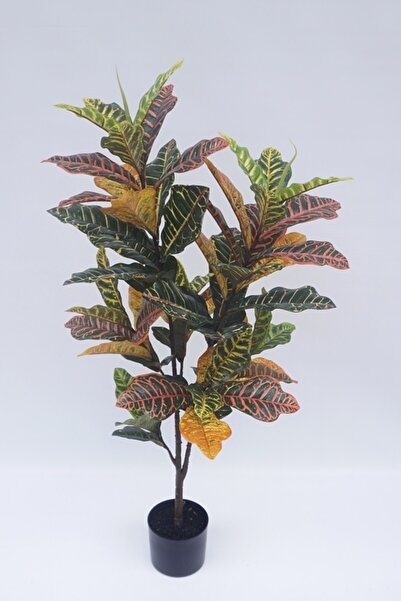 MK Yapay Kraton Ağacı 120 cm Yeşil Kırmızı