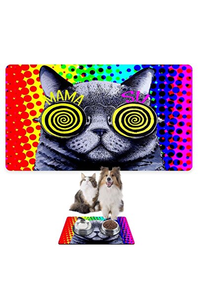 Monnhein سجادة تغذية الحيوانات الأليفة بالطعام والماء، سهلة التنظيف، مقاومة ل...