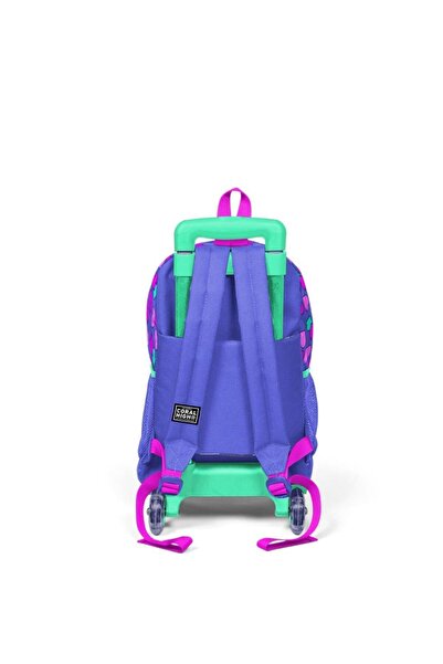 Coral High Kids Lavender Pink Heart Patterned 2-Piece Bag Set with Squeegee GOSET0223359