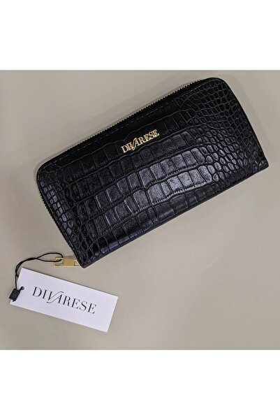 Yamaç Home By Divarese Siyah Deri Görünümlü Kadın Cüzdan Divarese29