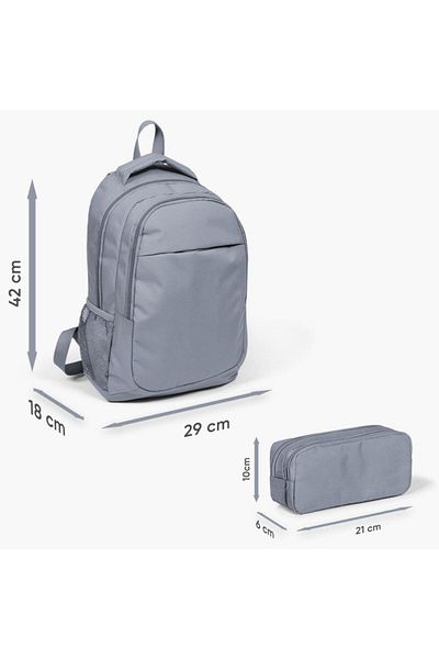 Coral High Set de 2 genți de școală pentru copii, verde apă, roz, sclipici, cu model flamingo GOSET 0214382