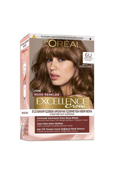 L'Oreal Paris L’Oréal Paris Excellence Creme Nude Renkler Saç Boyası – 6U Nud...