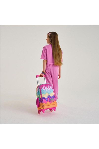 Coral High Set de 3 pungi cu model de înghețată colorată roz pentru copii cu racletă GOSET 0123931