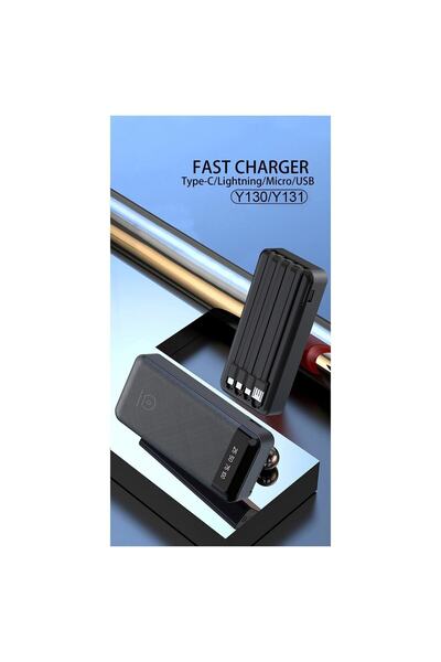 Apera BN45 20000mAh Powerbank LED Ekranlı Type-C iPhone USB Micro USB Kablolu Tüm Uçlar