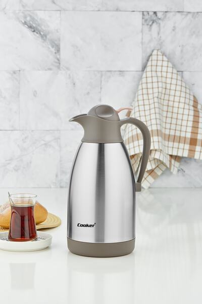 Cooker قسط الفولاذ المقاوم للصدأ 2 لتر نزهة التخييم مكتب الشاي القهوة الترمس