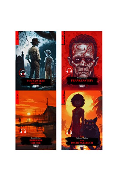 TGR PUBLICATIONS Almanca (QR KOD İLE DİNLEMELİ-ALIŞTIRMALI) 4'lü Hikaye Seti ...