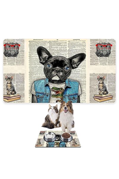 Monnhein سجادة تغذية الحيوانات الأليفة بالطعام والماء، سهلة التنظيف، مقاومة ل...