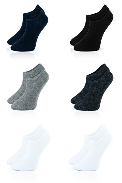 FORMO Pachet de 6 șosete pentru bărbați, cu culori mixte, din bambus, de înal...