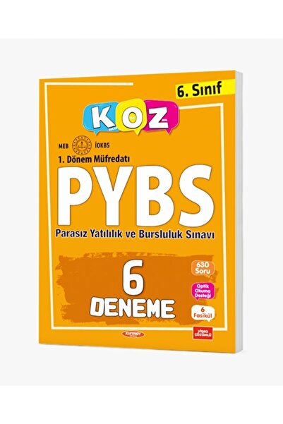 Kurmay Yayınları Kurmay 6. Sınıf 1. Dönem Koz Pybs 6 Deneme 2023
