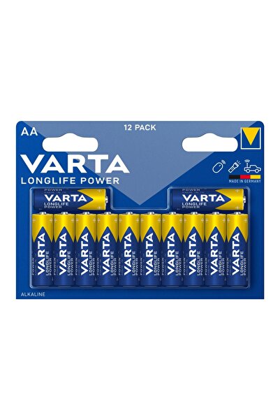 Varta Longlife Power Aa Alkalin Kalem Pil 12 Li Blister
