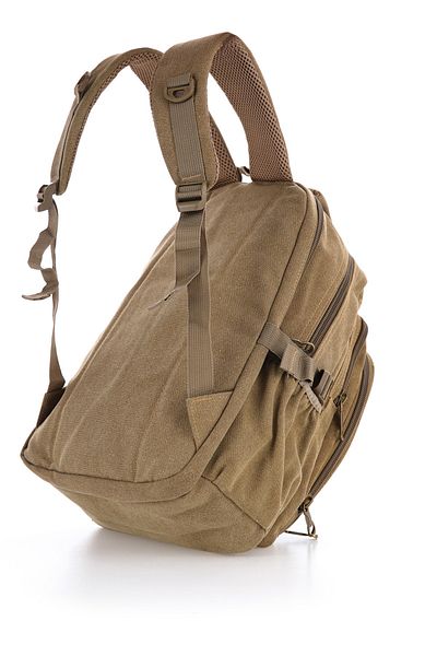 DİNGABAGS ÇÇS Beige Ccs51413 Πανί από καμβά Unisex Αδιάβροχο σακίδιο πλάτης με πολλές τσέπες