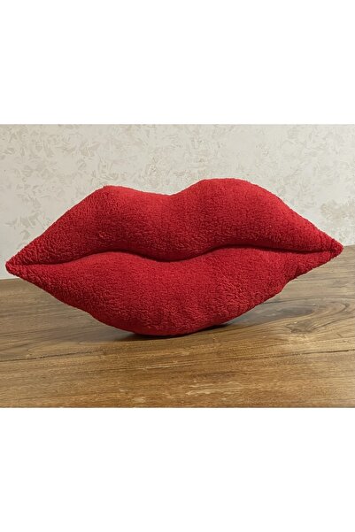 happyteks Декор възглавница червени устни