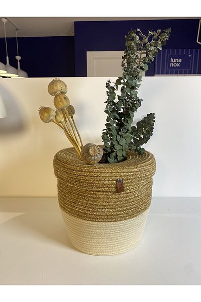 MaVaux Κάδος απορριμμάτων Patrick Jute Wicker Look, Διακοσμητικό καλάθι, Χάρτινο καλάθι απορριμμάτων