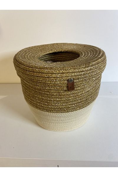 MaVaux Κάδος απορριμμάτων Patrick Jute Wicker Look, Διακοσμητικό καλάθι, Χάρτινο καλάθι απορριμμάτων