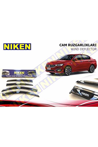 Niken Fiat Egea Hb - Sedan Uyumlu 2015-2024 Kromlu Cam Rüzgarlığı 4'lü