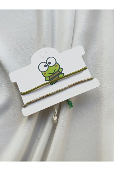 Atölye Merdiven Kurbağa keropi hello kitty ve arkadaşları çift bilekliği arkadaşlık bilekliği ip bileklik seti