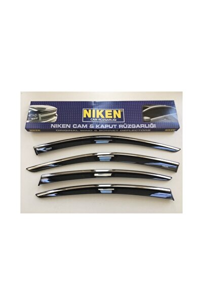 Niken Honda Civic FB7 Kasa 2012-2015 Uyumlu Kromlu Cam Rüzgarlığı 4'lü Set