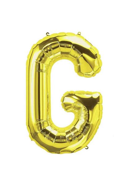 aşkın concept 40 cm Letter G Foil Balloon 16 inch Gold