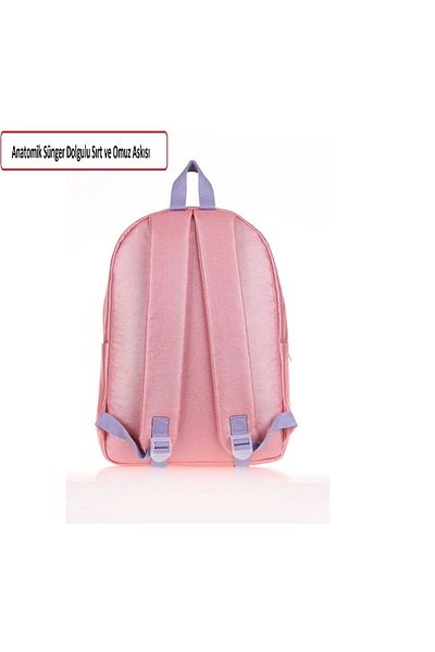 Konfores Slazenger 1690-Γυμνάσιο Γυμνασίου και Casual σακίδιο πλάτης με ανατομική υποστήριξη πλάτης ΡΟΖ