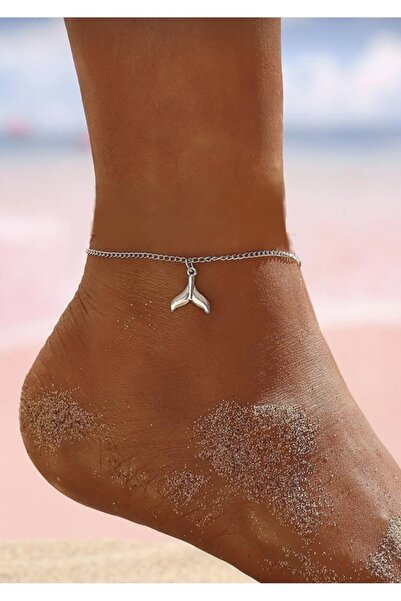 TakıConcept Gümüş Rengi Balina Kuyruğu Halhal, Kadın Halhal