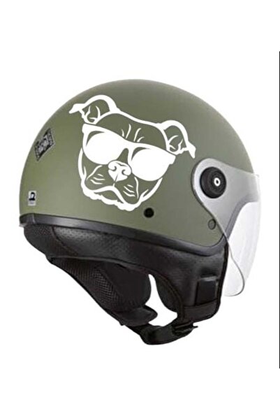 EYBA STİCKER Motosiklet amerikan pitbull köpek kask sticker motor Yamaha YBR ...