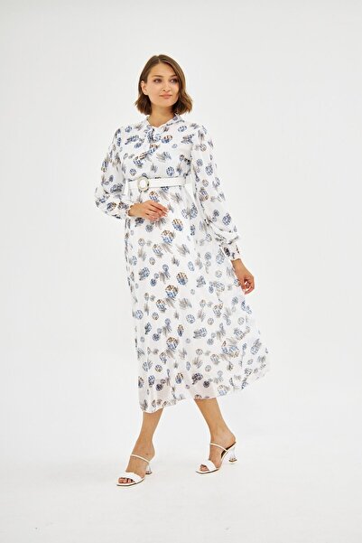 Minharir Φόρεμα σιφόν με απαλό σχέδιο