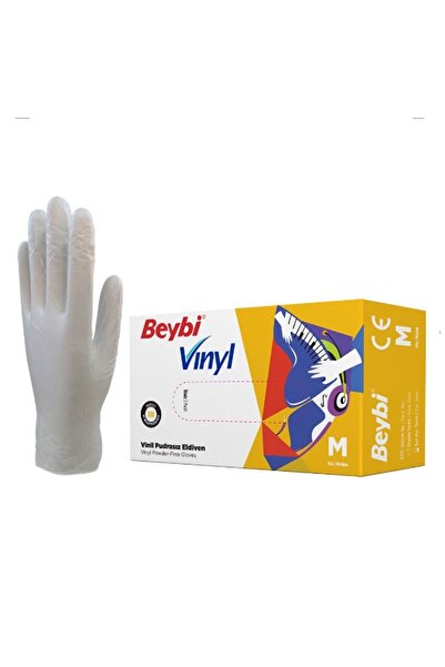 TULANCLEAN قفازات بيبي للفحص شفافة من الفينيل خالية من البودرة (متوسط) 1 صندوق