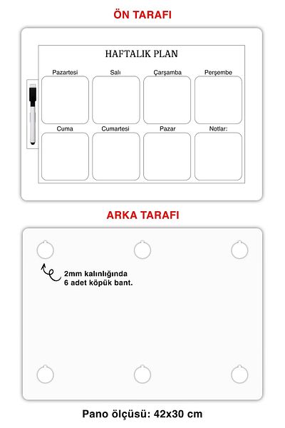 Copyrite Classic Weekly Planner Writable and Erasable (42x30) Lesson, Work, Routine Planning Wall Board