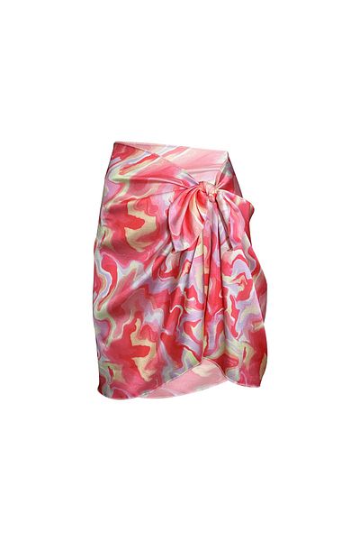 Bolder Sakura Pink Batik Satin Sheer Pareo (147*55)