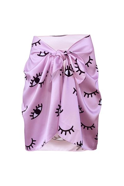 Bolder Sakura Pink Eyes Satin Sheer Pareo (147*55)