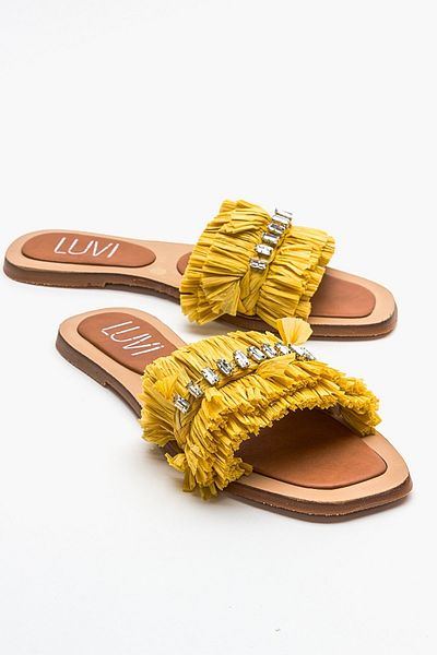 LuviShoes شبشب نسائي من الحجر الأصفر LUPE