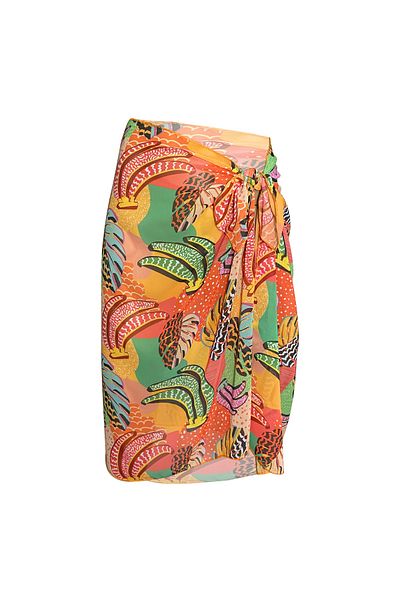 Bolder Tara Orange Banana Pattern Chiffon Pareo (147*70)