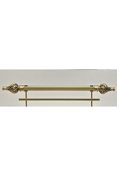 RUSTIKCIM ANTİK RUSTİK SARI FON PERDE ASKISI TEK RAYLI KRST-19 100 CM