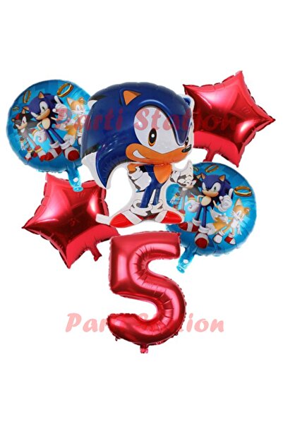 Parti Station مجموعة بالونات سونيك فوكس كونسيبت لعمر 5 سنوات، مجموعة بالونات ...