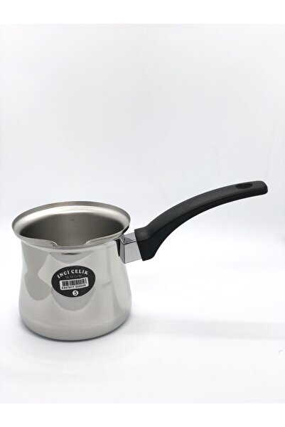 İnci Çelik 7 Nomodel Lüx Çelik Cezve Siyah Kulplu 750 ml