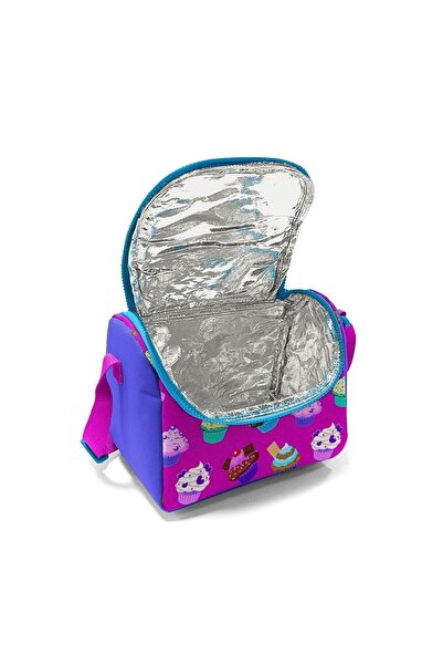 Coral High Kids Lavender Pink Cupcake Patterned 3-Piece School Bag Set 0123495