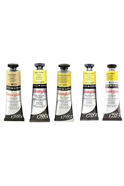 Daler Rowney Georgian Yağlı Boya 38ml 5'li Set Sarı Renk Tonları