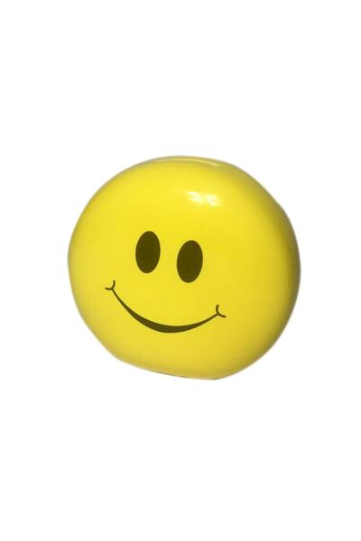 abnturk Seramik Kumbara Emoji Smile Gülen Surat Kumbara 13 cm